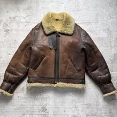 極上 ムートン B-3 本革フライトジャケット 羊革 ヴィンテージ