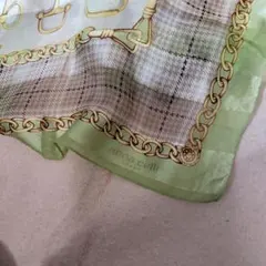 anna citti 緑のチェック柄スカーフ