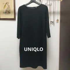 長袖 ひざ丈ワンピース