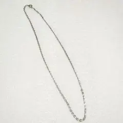 【美品】シルバーカラーチェーンネックレスシンプル細身華奢ロング大人可愛い