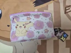 ポケモン 和柄 ポーチ ピカチュウ 桜