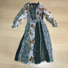 フローラルプリント ロングワンピースのサムネイル