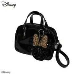 Disney ミニーマウス エナメルバッグ レオパード　ヒョウ柄