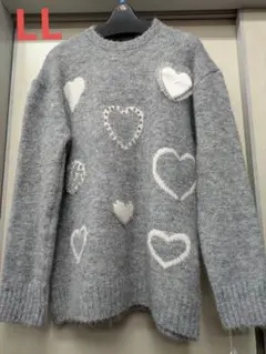 冬物　LAFFINEE かわいいデザイン　ニットセーター　プルオーバー　LL