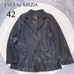 EVEX by KRIZIA クリツィア黒 ジャケット 42 軽量 ブラック