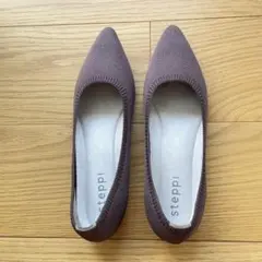 steppi ステッピ ニット バレエ ポインテッドトゥ　ブラウンのサムネイル