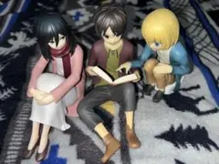 一番くじ 進撃の巨人 地鳴らし A賞 エレン&ミカサ&アルミン フィギュア
