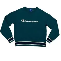 美品 チャンピオン 前V ガゼット フェルトプリント スウェット デカロゴ