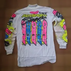 AXO SPORT モトクロスジャージ 長袖 オレンジ ホワイト　美品80年代 AXO SPORT モトクロスジャージ 長袖 オレンジ ホワイト 美品90年代