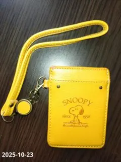 スヌーピー パスケース イエロー