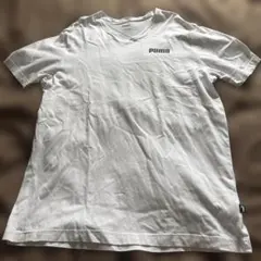 PUMA VネックホワイトTシャツ