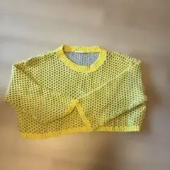style zampa メッシュ編み クロップドセーター