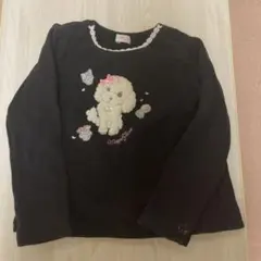 メゾピアノ　黒 長袖カットソー　130