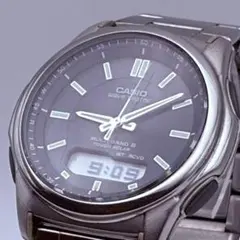 가동 CASIO wave ceptor 남성용 시계 아나데지 터프 솔러