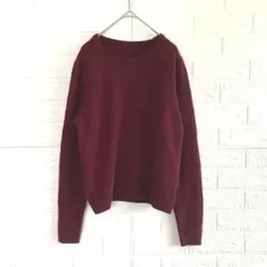 ZARA ザラ バーガンディ 長袖 ニット セーター ウール100%