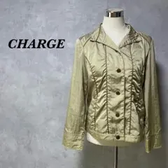 チャージ ナイロンジャケット ブレード 光沢感 シャカシャカ 緑系 M 828