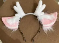 コスプレ用カチューシャ クリスマストナカイ ピンク