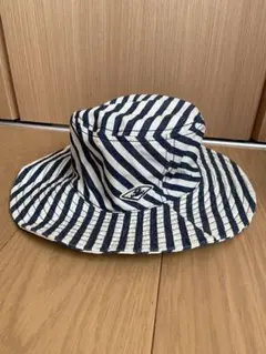 キッズ バケットハット ストライプ ネイビー