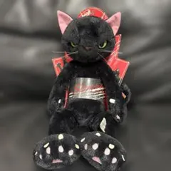 黒猫　ぬいぐるみ 約36cm スクラッチ 米田民穂　キャット　ブラック