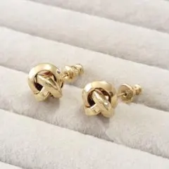 美品 MONET 蕾　ヴィンテージ ゴールド ピアス S00031のサムネイル