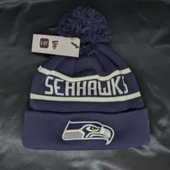 NFL シーホークスニット帽 ポンポン付き　スーパーボウル　チャンピオン