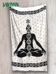 チャクラ柄布　アジアン　瞑想　エスニック　ヨガ　ヒッピー　サイケ　タペストリー