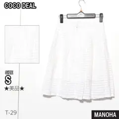 COCO DEAL レディース スカート ひざ丈 フレア タイト ストライプ S