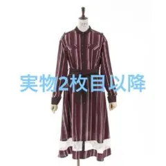 赤 ひざ丈ワンピース