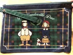 The Vaudeville Duo チェック柄ポーチ