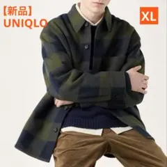 最終お値引き【新品】ユニクロ　オーバーシャツジャケット　メンズ　オリーブ　XL