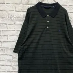 ラルフローレン！ポロシャツ！グリーン半袖　ロゴ刺繍 XL 0521のサムネイル