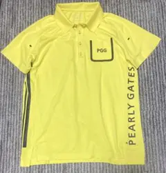 PEARLY GATES パーリーゲイツPGG イエロー ポロシャツ　ゴルフ