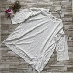 SHOO-LA-RUE ホワイト 五分袖 Tシャツ・カットソーサイズM 伸縮性有