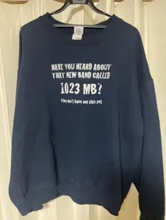 古着　ネイビー スウェットシャツ トレーナー　1023 MB