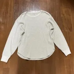 ユニクロワッフルクルーネック長袖TシャツM