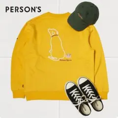 J1465@ 新品タグ付き PERSON’S バックプリント スウェット L