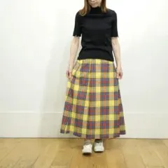 ☆Pont de Chalons☆【美品】マドラスチェック フレアスカート♡のサムネイル