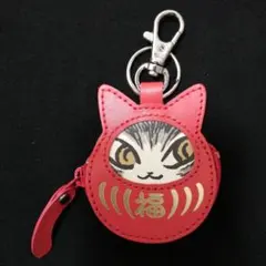 わちふぃーるど　ダヤン　猫だるま小銭入れ　赤のサムネイル