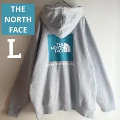 【THE NORTH FACE】パーカー　プルオーバー　バックプリント　裏起毛L