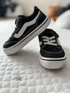 Vans バンズ　ブラック/ホワイト スニーカー ベルクロ付き　18cm