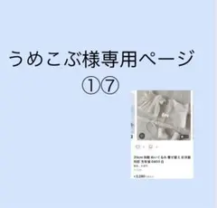 うめこぶ様専用ページ①⑦