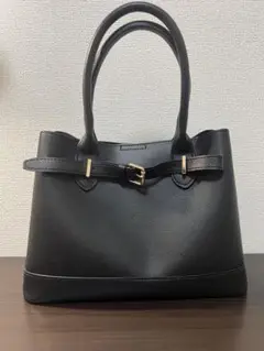 ハンドバッグ　黒　ショルダー付き