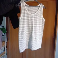 ストライプタンクトップ L