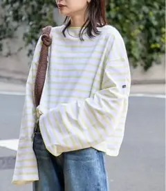 【LE MINOR/ルミノア】ボーダーT イエロー