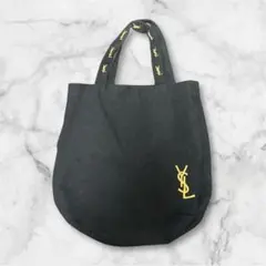 YSL イヴ・サンローラン トートバック　ロゴ刺繍　ノベルティバック　ブラック