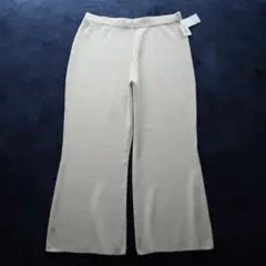 【新品】アンタイトル 洗える ミラノリブ ニットパンツ 大きいサイズ 48 5L