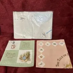 ファミリア　ピーターラビット レターセット　ハンカチ２枚　平成レトロ