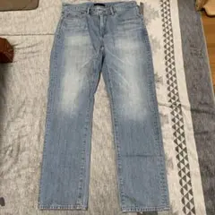 ユニクロ ジーンズ ダメージ加工 青 W81.5cm
