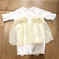 Cottoli コトリ　花飾り付きツーウェイオール　ドレスオール50 60