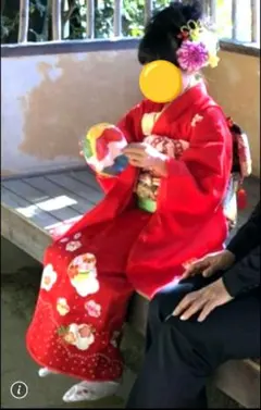 七五三用七歳・高品質の正絹お着物 (百貨店購入品）